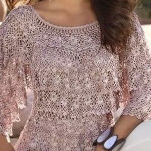 Boston Proper Crochet "Salsa" Sweater